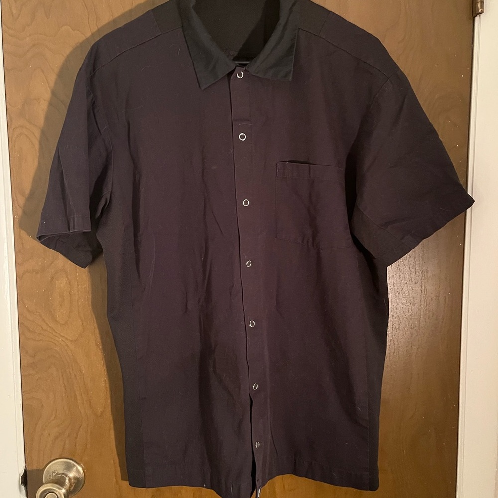 Men's Black Short Sleeve Chef Coat